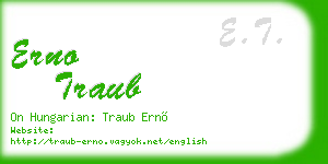 erno traub business card