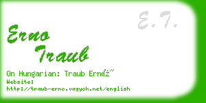 erno traub business card